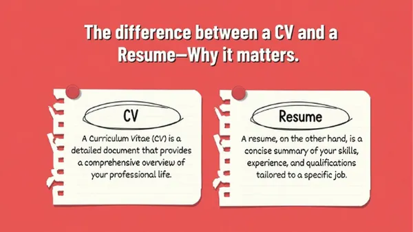 Resume vs CV
